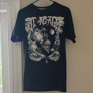 Black Graphic T-Shirt with Space Design